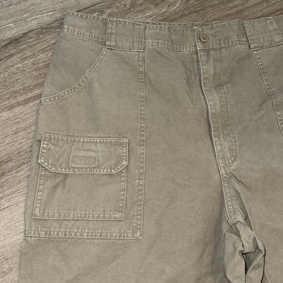 Cabelas 7-Pocket Hiker Pants W38 L30 Khaki 100% Cotton Outdoor Mens Casual - Picture 2 of 12